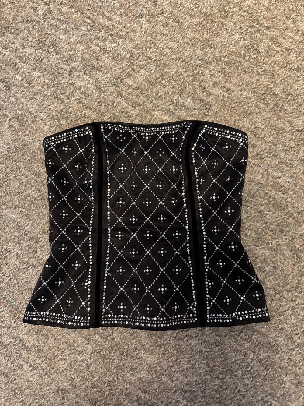White House Black Market Black bustier top